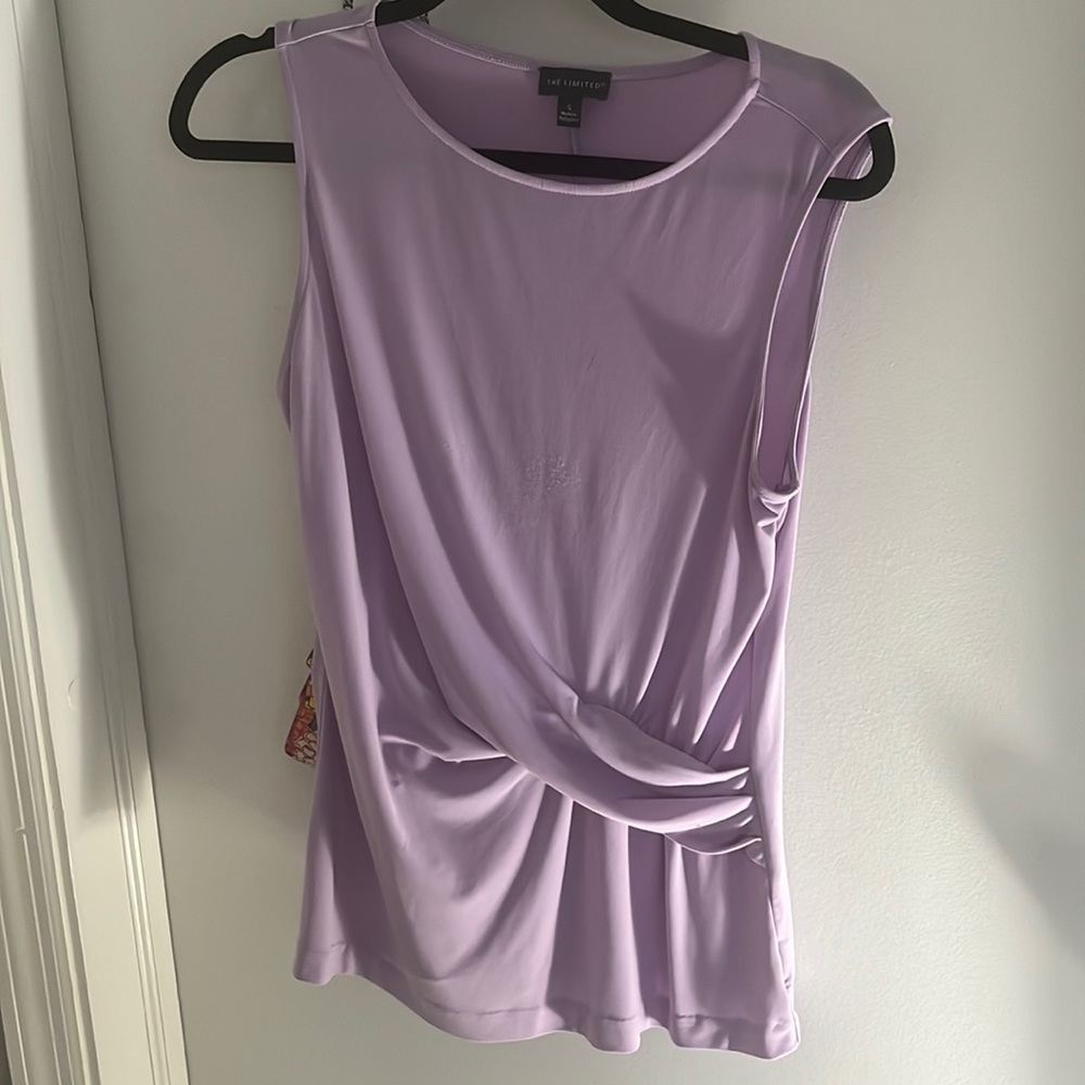 The Limited Lilac Sleeveless Wrap Blouse - Size S